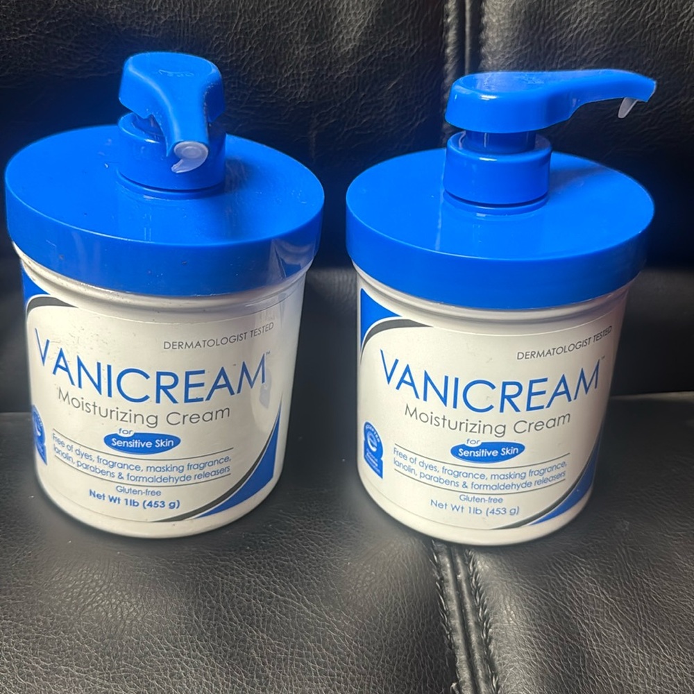 2pcs Vanicream Cream with Pump Fragrance Free, 16 oz